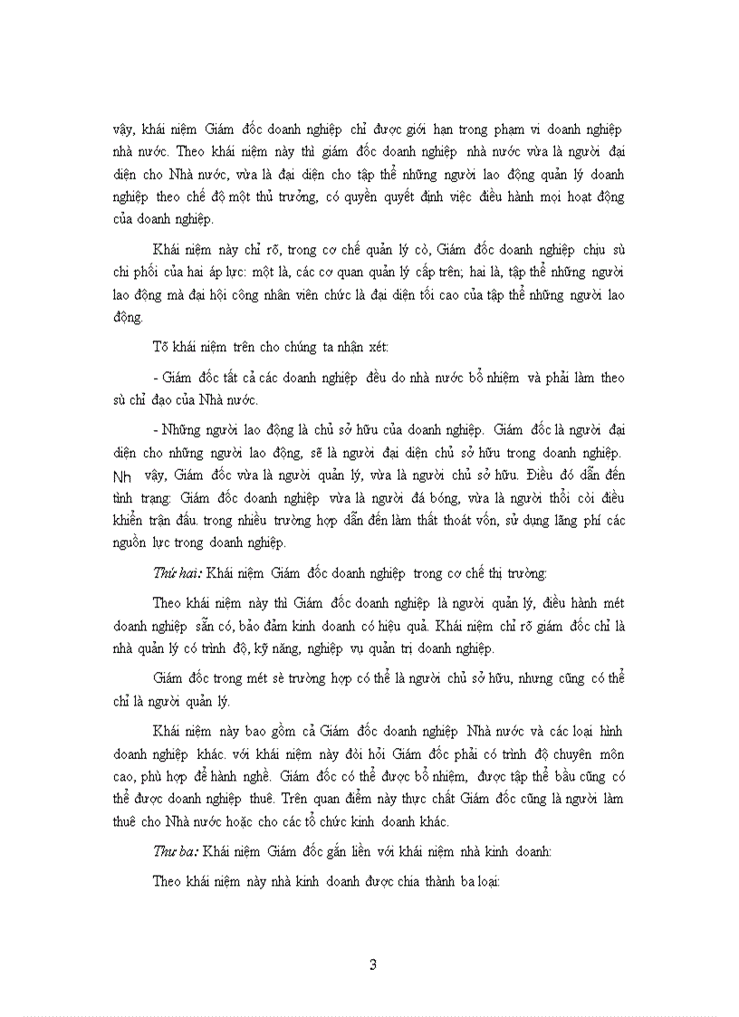 Vai trò và phương pháp lãnh đạo của Giám đốc doanh nghiệp trong cơ chế thị trường 1