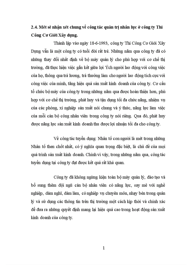 image for page Quản lý nhân lực ở Công ty thi công cơ giới xây dựng 1