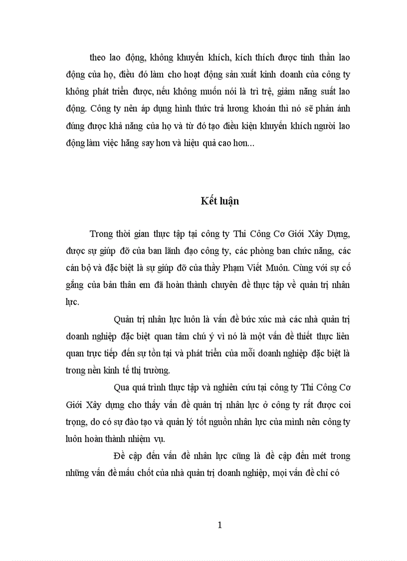 image for page Quản lý nhân lực ở Công ty thi công cơ giới xây dựng 1