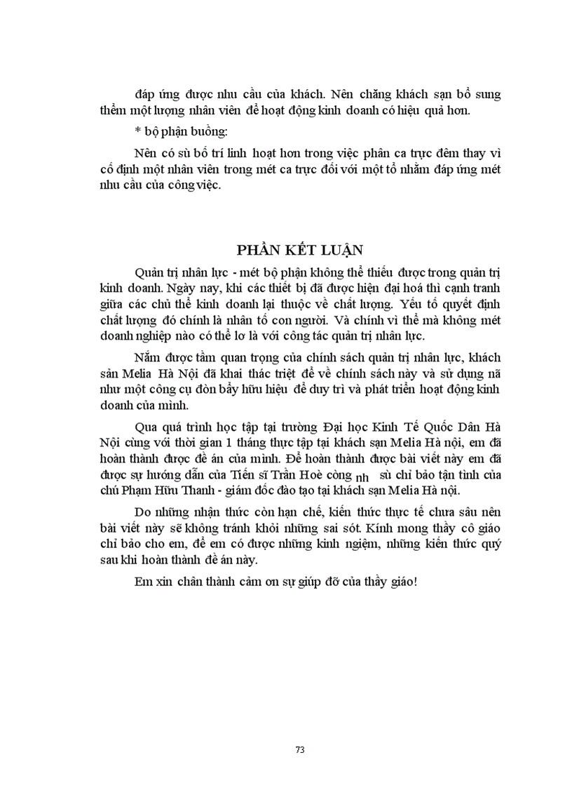 image for page Quản trị nhân lực tại khách sạn Melia Hà nội Thực trạng và giải pháp 1