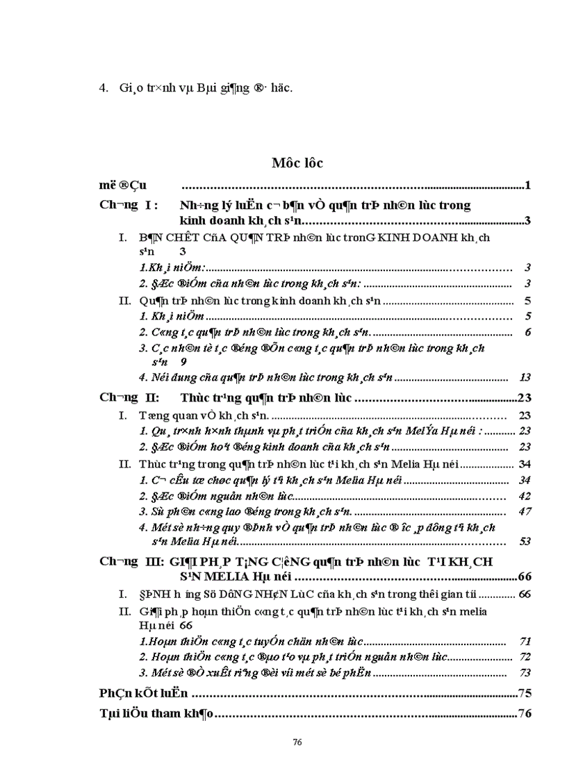 image for page Quản trị nhân lực tại khách sạn Melia Hà nội Thực trạng và giải pháp 1