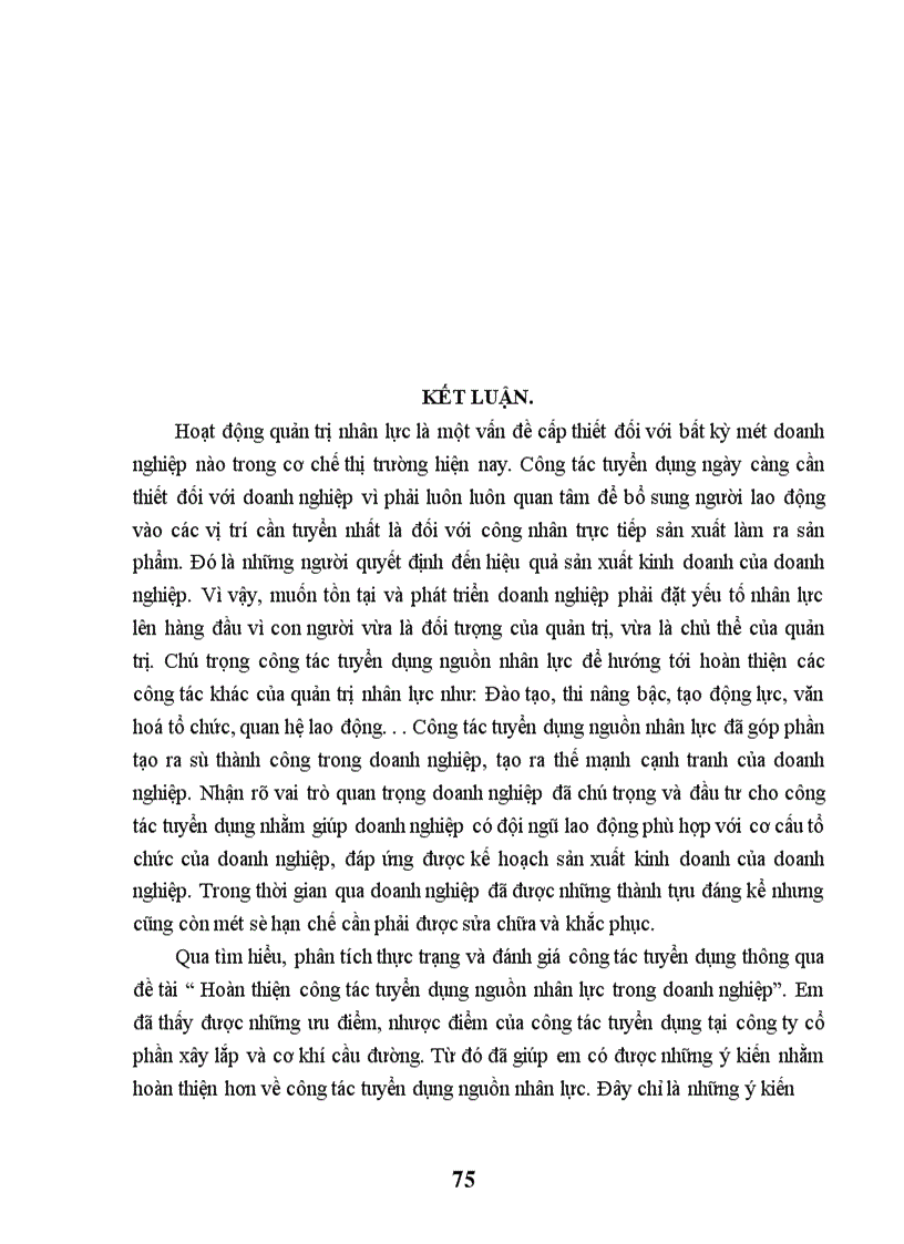 image for page hoàn thiện công tác tuyển dụng nhân lực tại công ty cổ phần xây lắp và cơ khí cầu đường