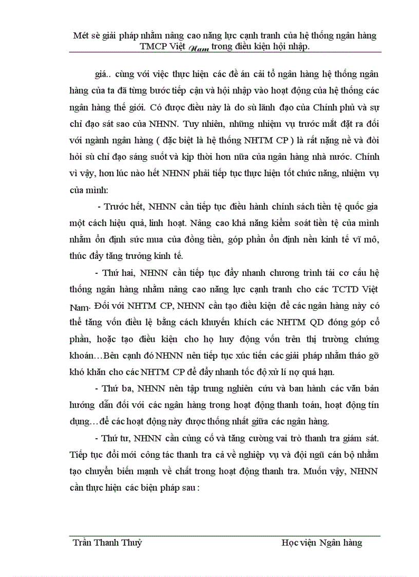 image for page Một số giải pháp nhằm nâng cao năng lực cạnh tranh của hệ thống ngân hàng TMCP Việt Nam trong điều kiện hội nhập