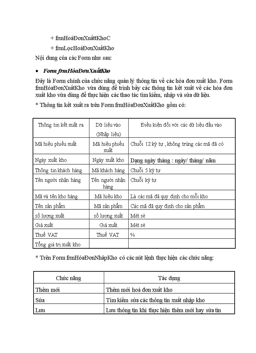 image for page Tổ chức dữ liệu của chương trình trên Access