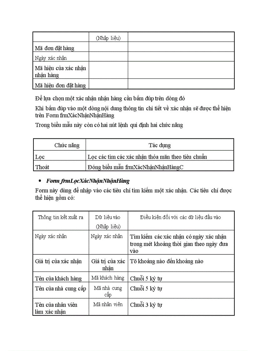 image for page Tổ chức dữ liệu của chương trình trên Access