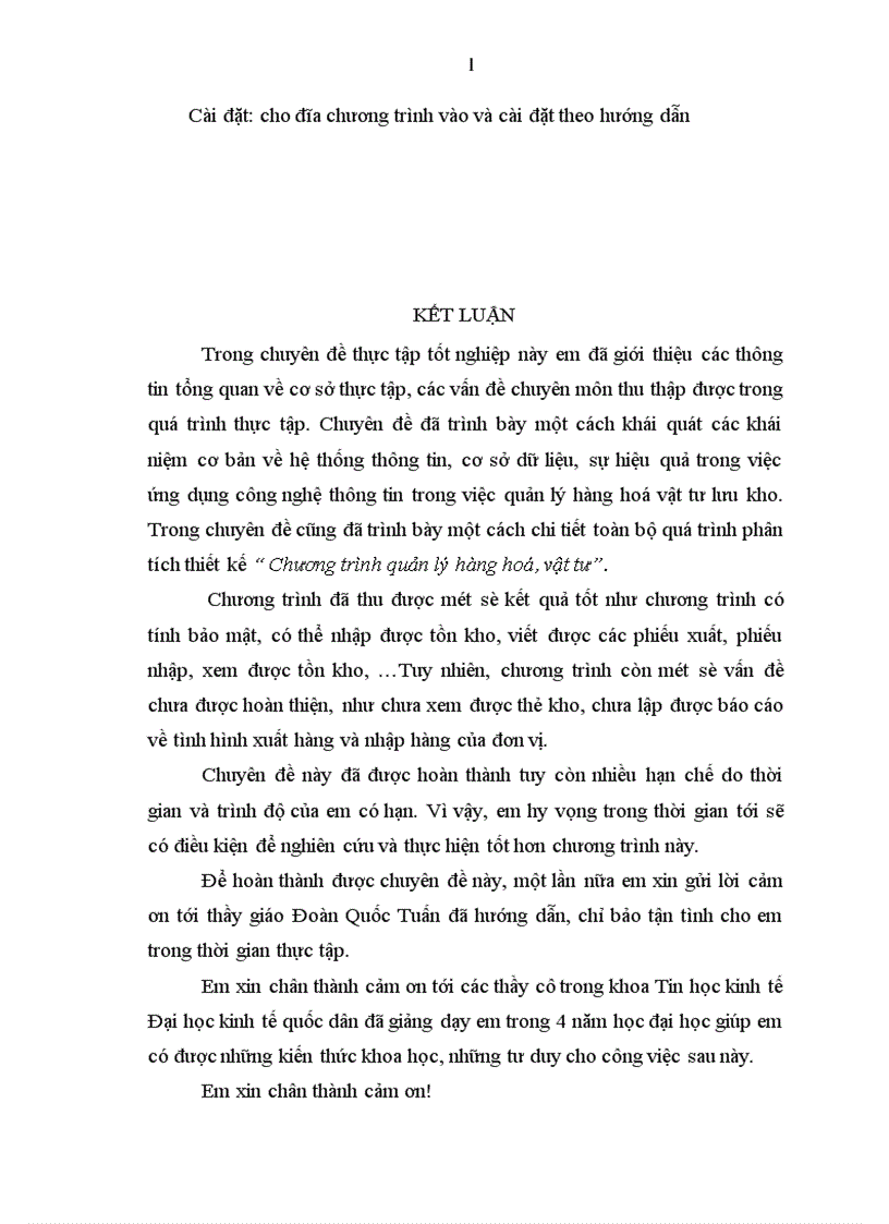 image for page Phân tích và thiết kế phần mềm quản lý hàng hoá vật tư