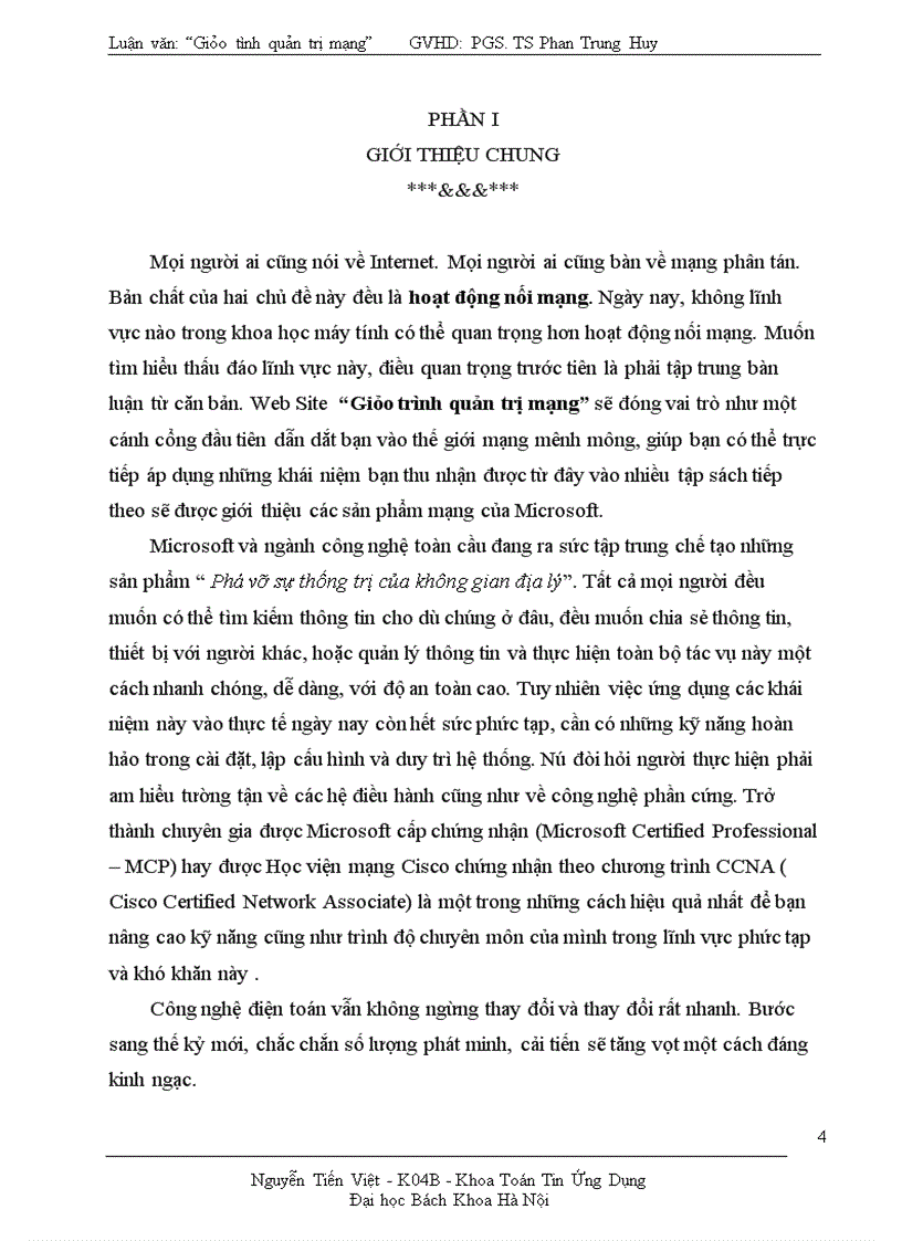 image for page website Giáo trình quản trị mạng