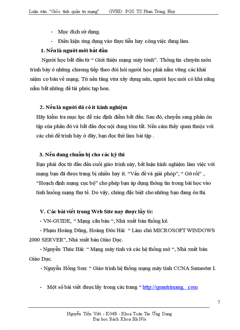 image for page website Giáo trình quản trị mạng