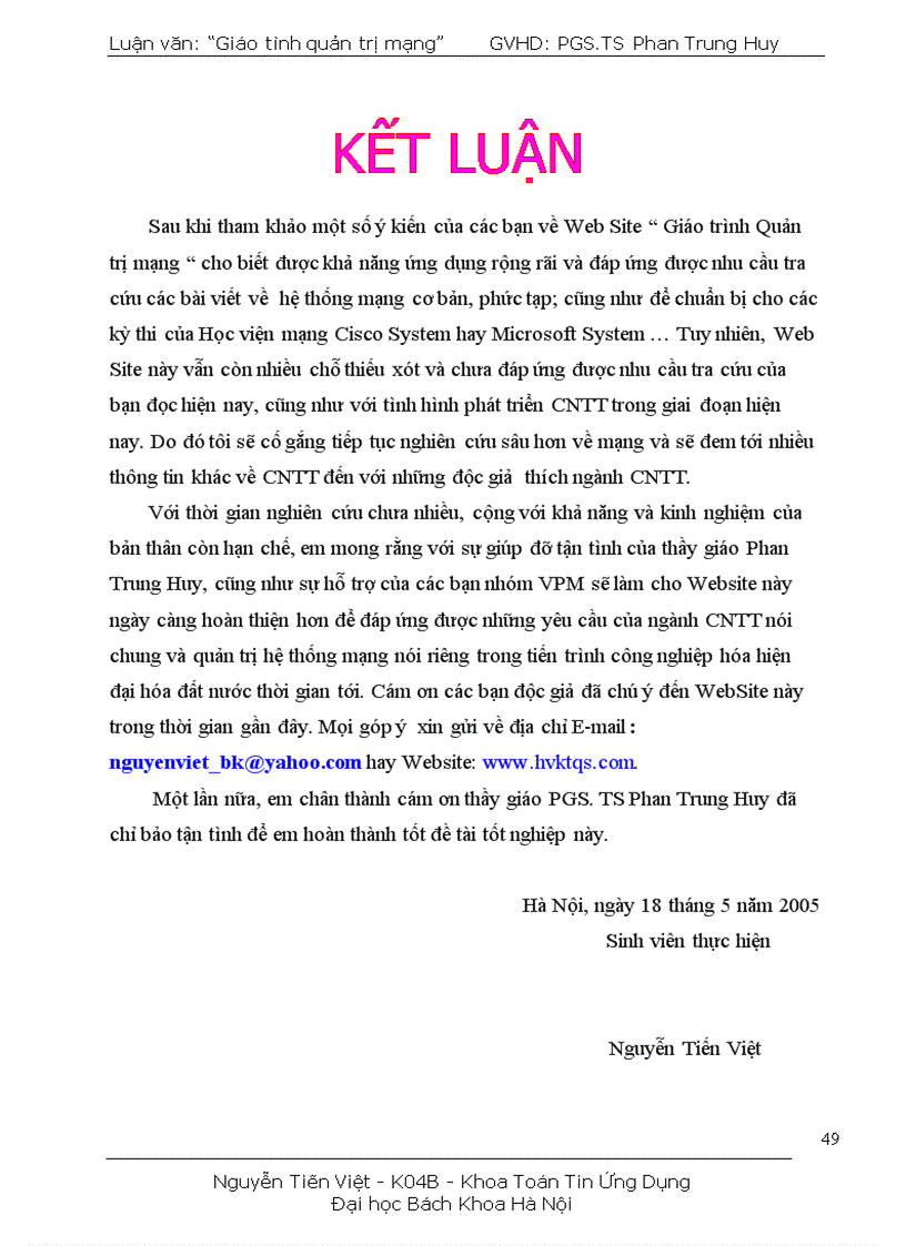 image for page website Giáo trình quản trị mạng