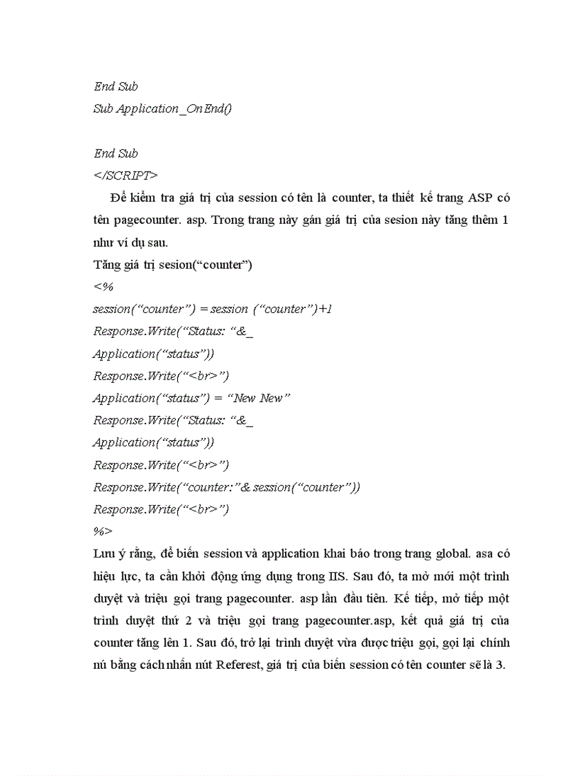 image for page Cấu hình máy chủ IIS tập tin GLOBAL asa