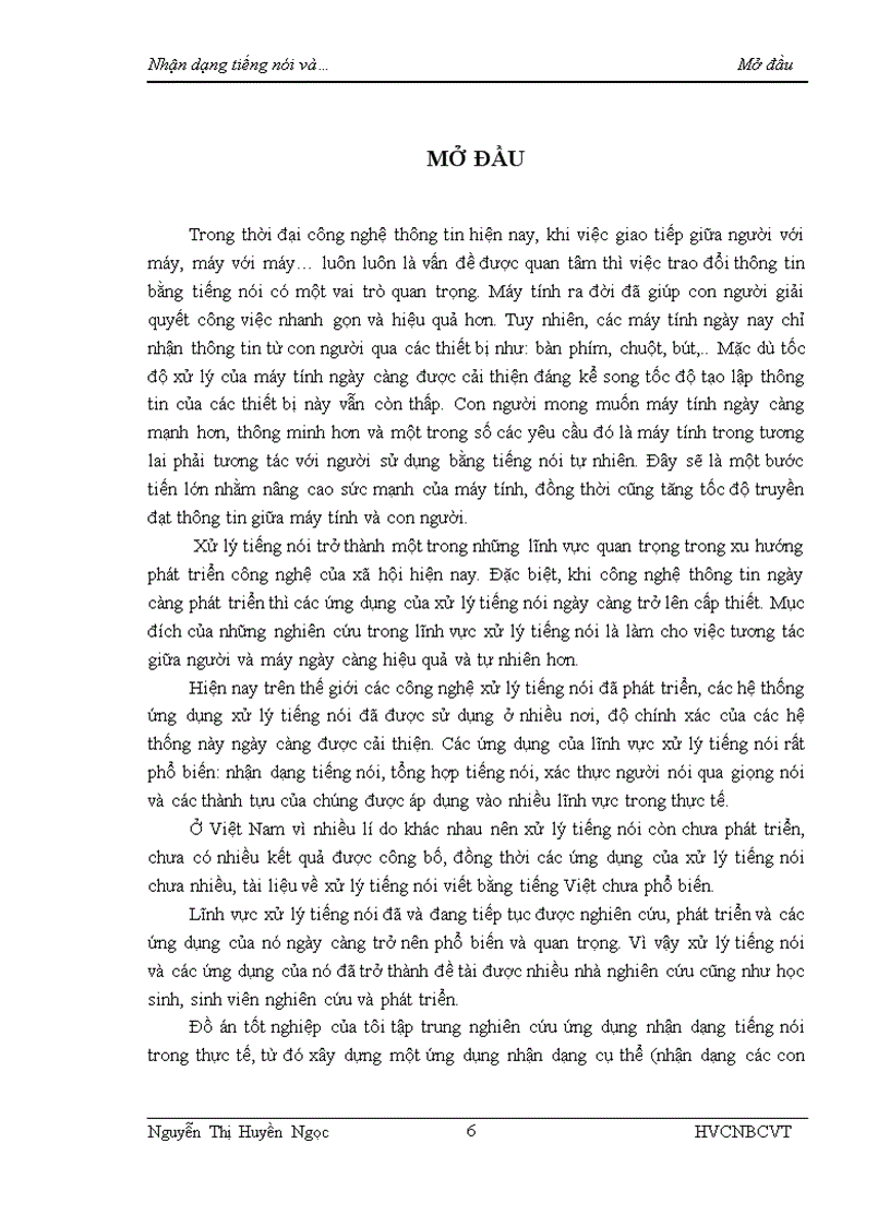 image for page Nhận dạng tiếng nói và ứng dụng tích hợp với các phần mềm máy tính