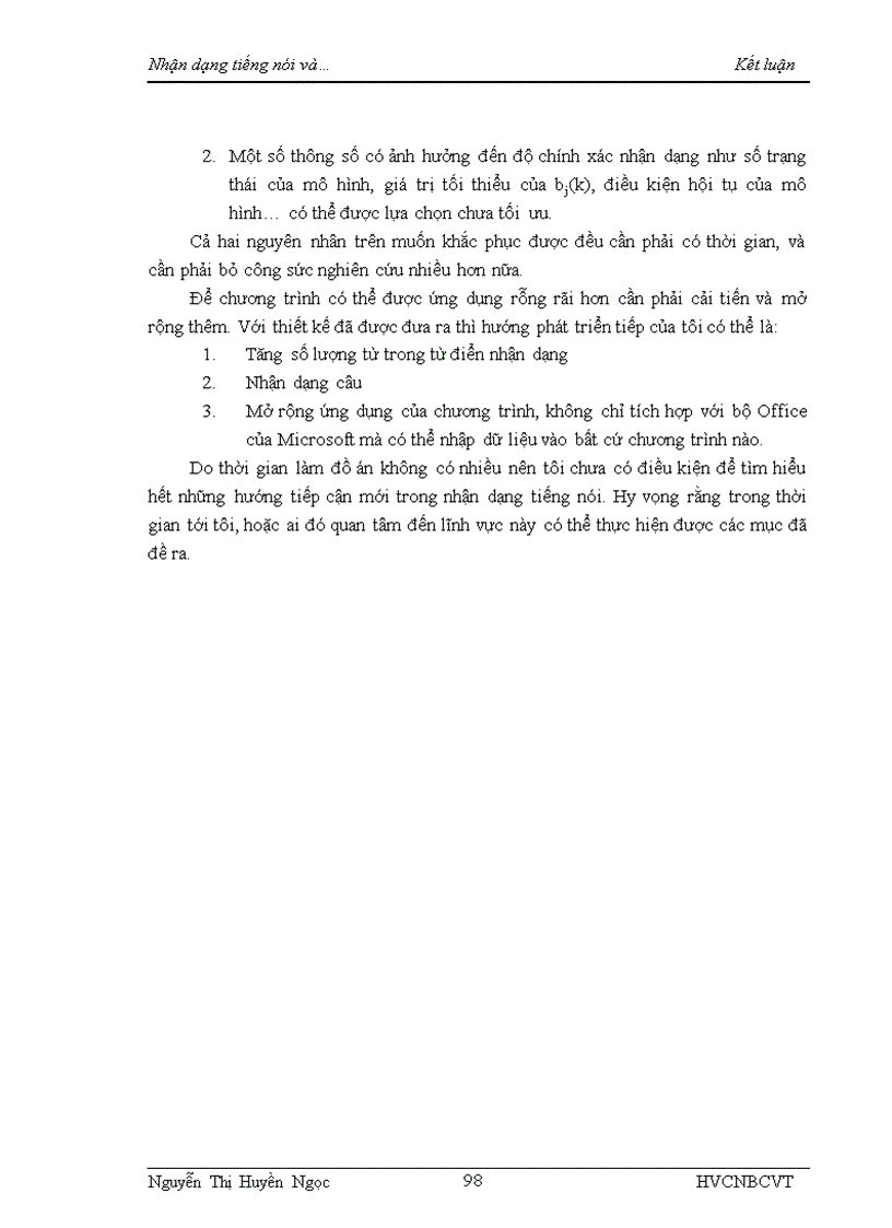 image for page Nhận dạng tiếng nói và ứng dụng tích hợp với các phần mềm máy tính