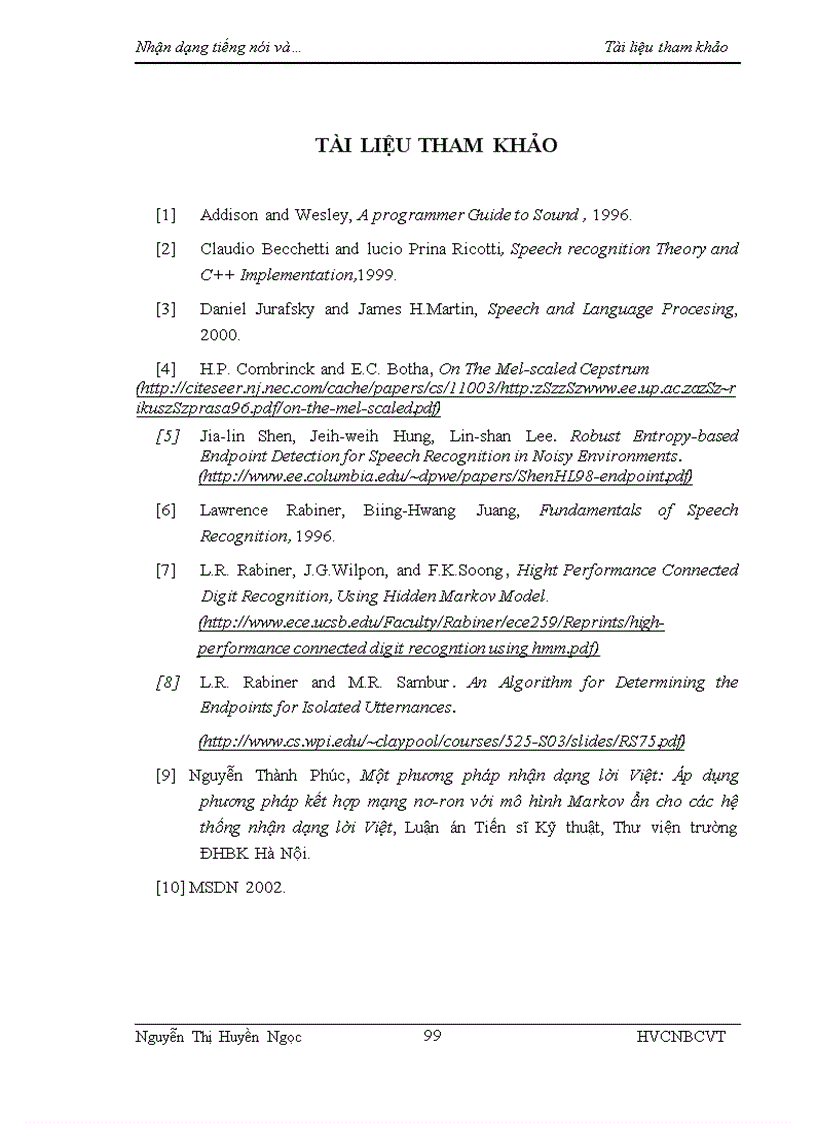 image for page Nhận dạng tiếng nói và ứng dụng tích hợp với các phần mềm máy tính