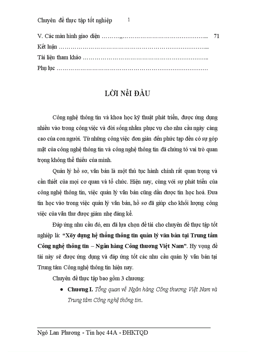 image for page Xây dựng hệ thống thông tin quản lý văn bản tại Trung Trung tâm Công nghệ thông tin Ngân hàng Công thương Việt Nam