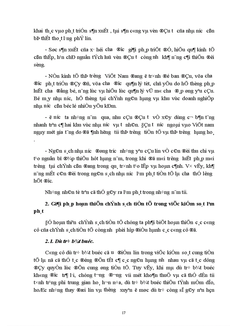 image for page Sử dụng chính sách tiền tệ nhằm kiểm soát lạm phát 1