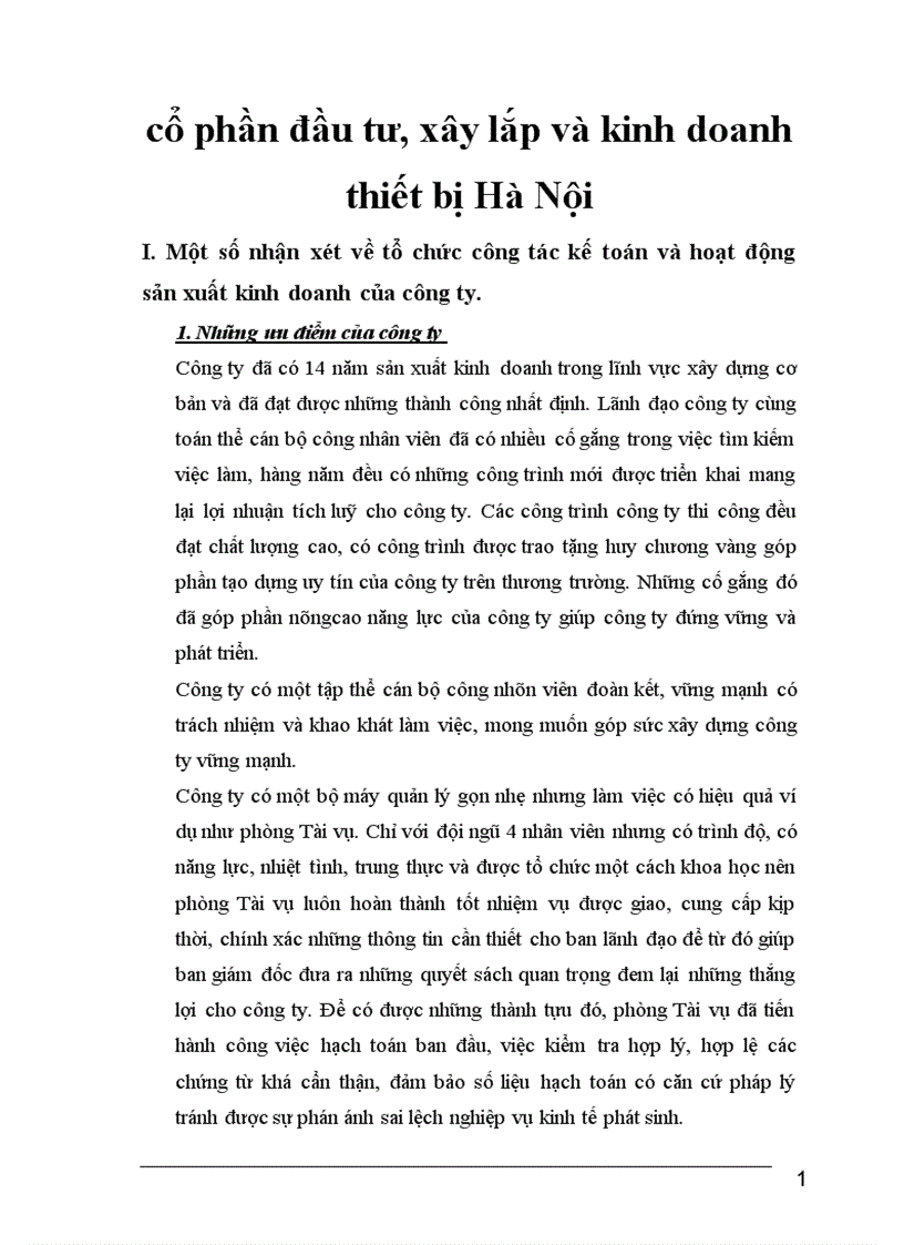 image for page Một số nhận xét và kiến nghị nhằm hoàn thiện công tác kế toán tại công ty cổ phần đầu tư xây lắp và kinh doanh thiết bị Hà Nội