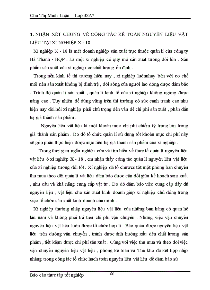 image for page Kế toán nguyên liệu vật liệu tại xí nghiệp X 18 công ty Hà Thành BQP 1
