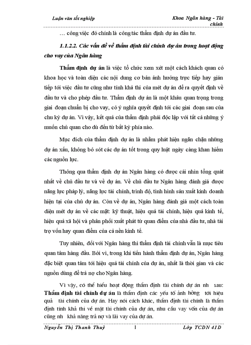 image for page Nâng cao chất lượng thẩm định tài chính dự án trong hoạt động cho vay tại Ngân Hàng Ngoại Thương Việt Nam 1
