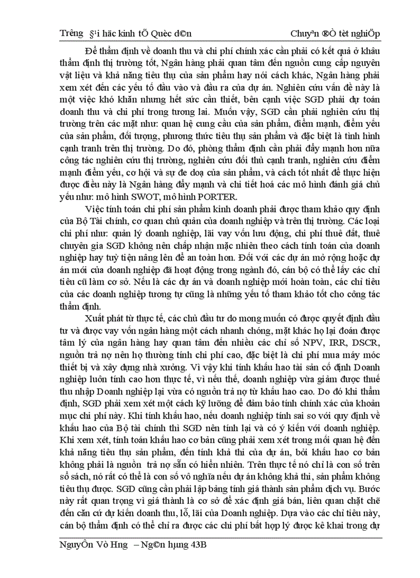 image for page Thực trạng thẩm định tài chính dự án đầu tư tại sở giao dịch i ngân hàng 1