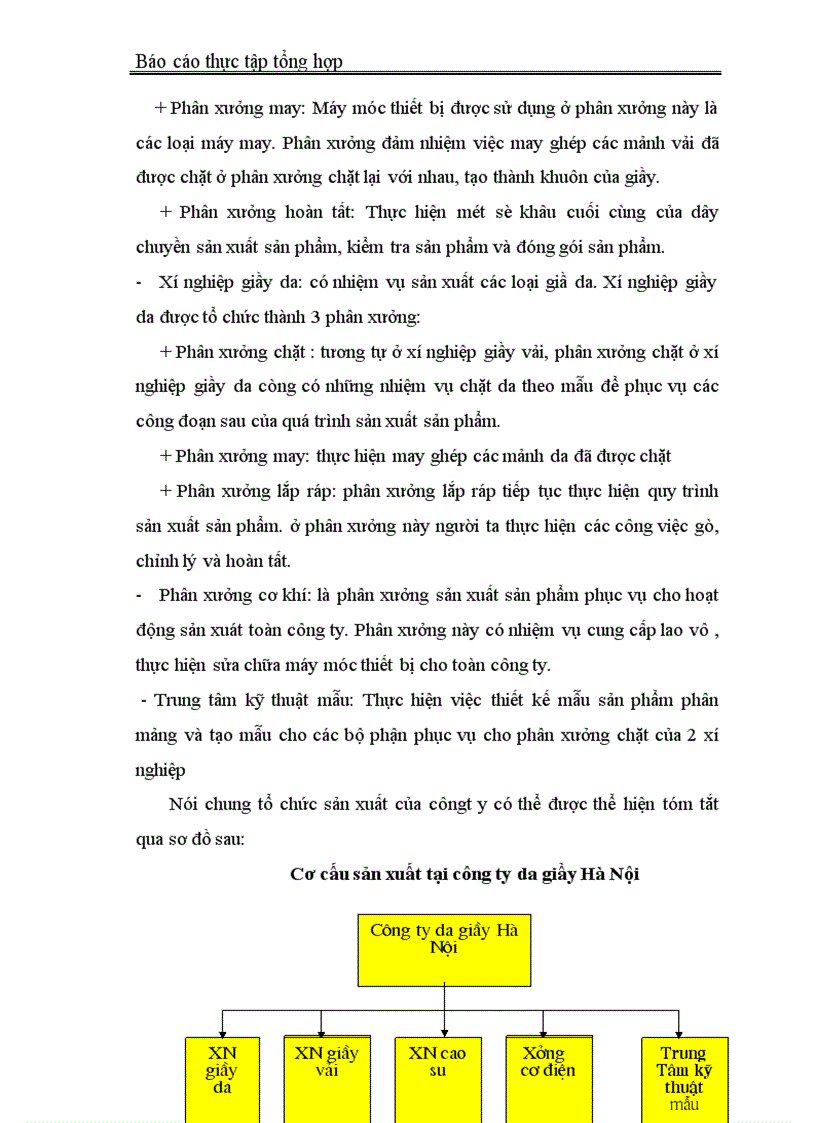 image for page Báo cáo thực tập tổng hợp tại Công ty Da Giầy Hà Nội