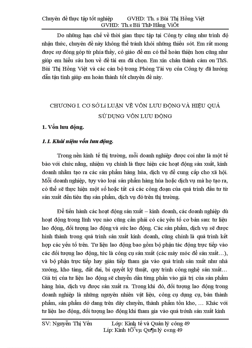 image for page Một số giải pháp nhằm nâng cao hiệu quả sử dụng vốn lưu động tại Công ty Cổ phần Tư vấn Xây lắp điện Hà Tĩnh 1
