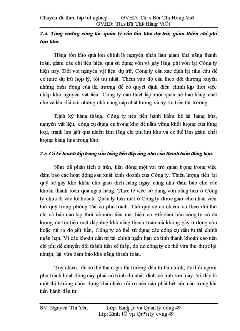 image for page Một số giải pháp nhằm nâng cao hiệu quả sử dụng vốn lưu động tại Công ty Cổ phần Tư vấn Xây lắp điện Hà Tĩnh 1