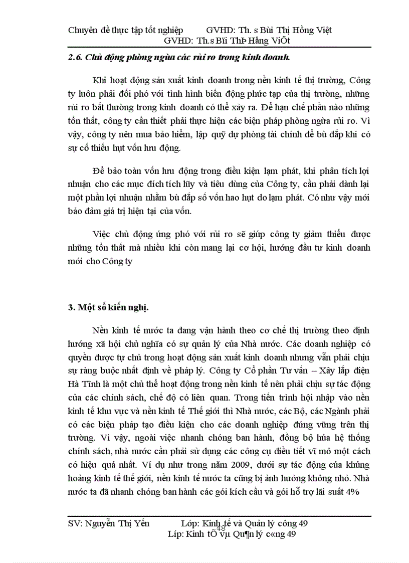 image for page Một số giải pháp nhằm nâng cao hiệu quả sử dụng vốn lưu động tại Công ty Cổ phần Tư vấn Xây lắp điện Hà Tĩnh 1