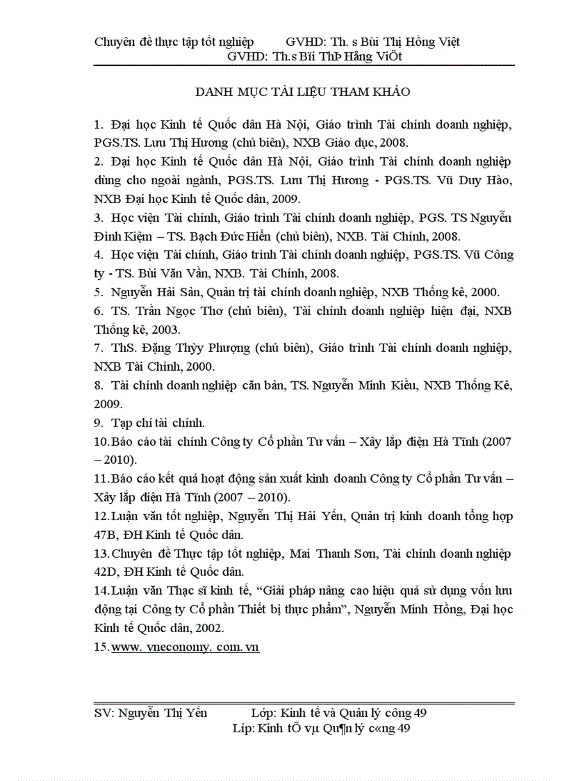image for page Một số giải pháp nhằm nâng cao hiệu quả sử dụng vốn lưu động tại Công ty Cổ phần Tư vấn Xây lắp điện Hà Tĩnh 1