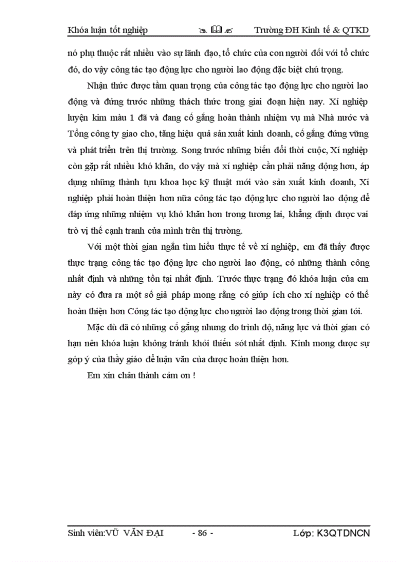 image for page Một số giải pháp nhằm hoàn thiện công tác tạo động lực cho người lao động tại Xí nghiệp luyện kim màu 1