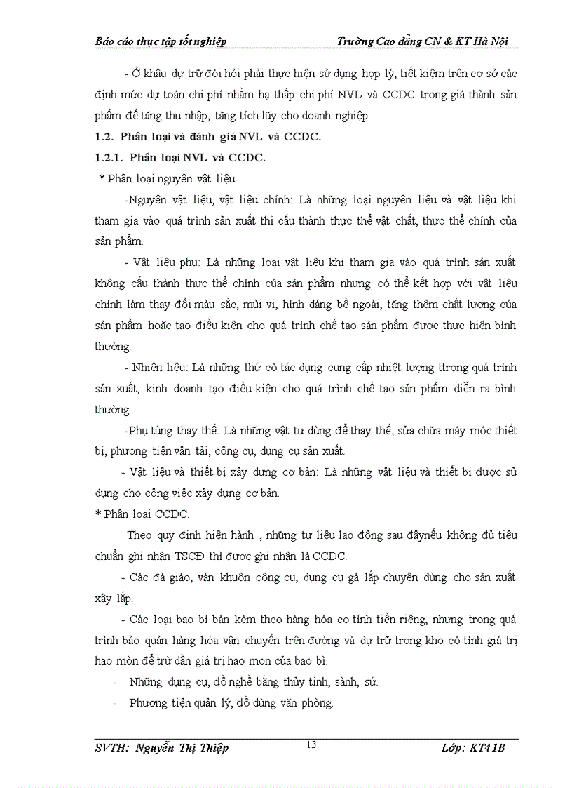 image for page tổ chức công tác kế toán nguyên vật liệu và công cụ dụng cụ tại nhà máy xi măng Lưu Xá