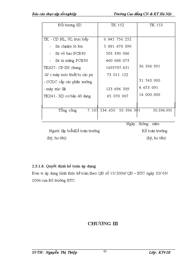 image for page tổ chức công tác kế toán nguyên vật liệu và công cụ dụng cụ tại nhà máy xi măng Lưu Xá