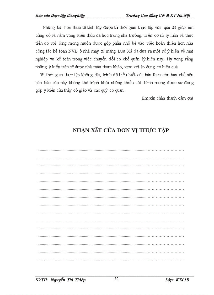 image for page tổ chức công tác kế toán nguyên vật liệu và công cụ dụng cụ tại nhà máy xi măng Lưu Xá