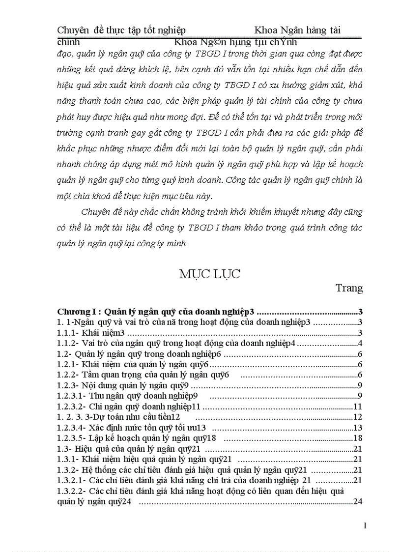 image for page Quản lý ngân quỹ tại Công ty TBGDI 1