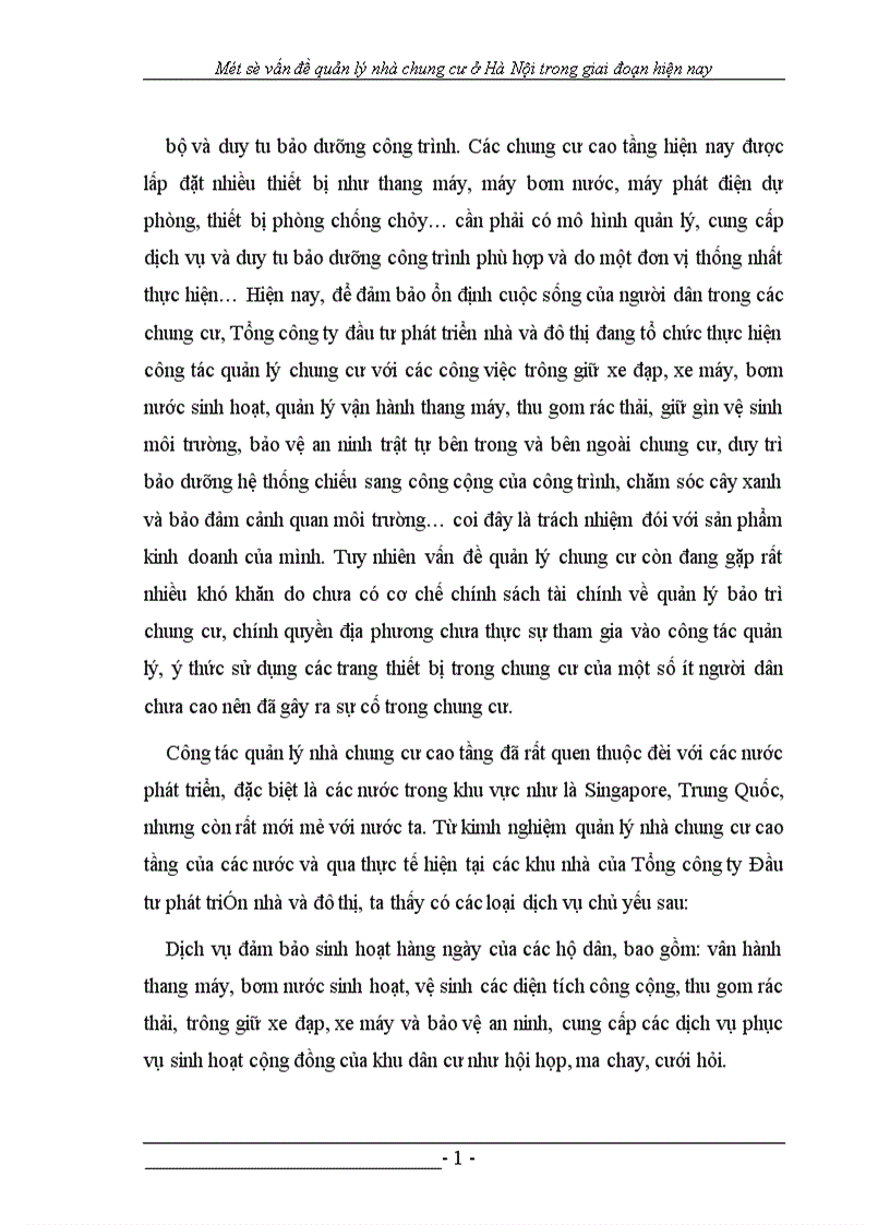 image for page Một số vấn đề quản lý nhà chung cư ở trong giai đoạn hiện nay