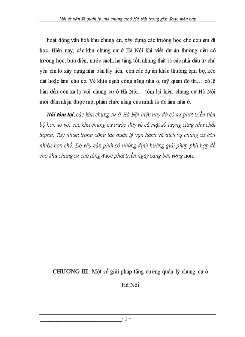 image for page Một số vấn đề quản lý nhà chung cư ở trong giai đoạn hiện nay