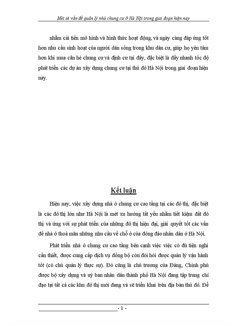 image for page Một số vấn đề quản lý nhà chung cư ở trong giai đoạn hiện nay