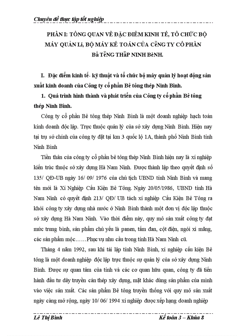 image for page Hoàn thiện kế toán chi phí sản xuất và tính giá thành sản phẩm tại Công ty cổ phần Bê tông thép Ninh Bình 1