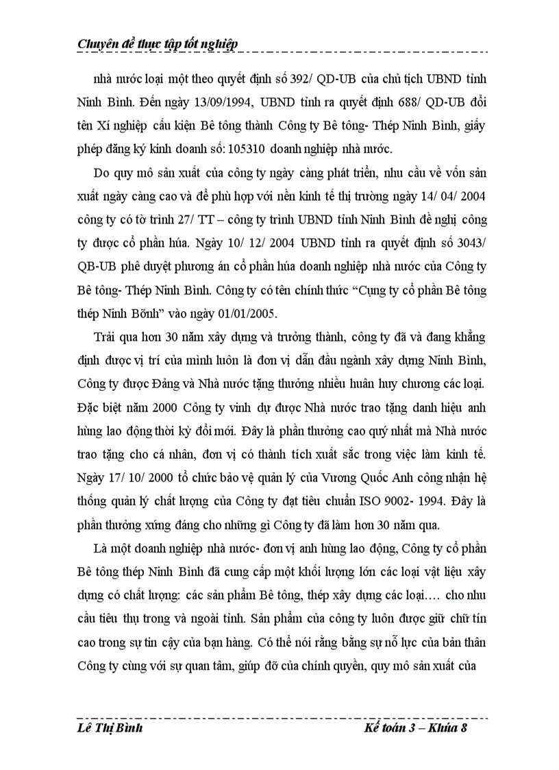 image for page Hoàn thiện kế toán chi phí sản xuất và tính giá thành sản phẩm tại Công ty cổ phần Bê tông thép Ninh Bình 1