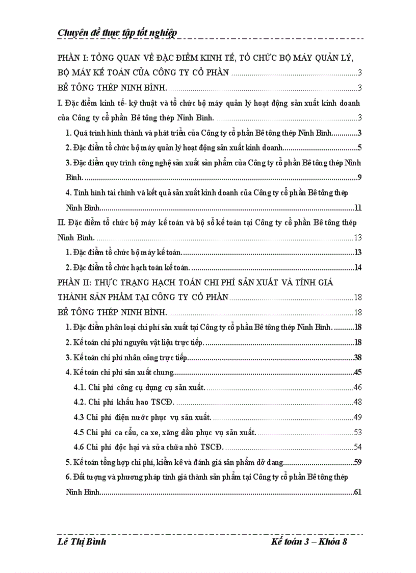 image for page Hoàn thiện kế toán chi phí sản xuất và tính giá thành sản phẩm tại Công ty cổ phần Bê tông thép Ninh Bình 1