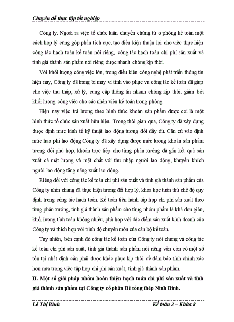 image for page Hoàn thiện kế toán chi phí sản xuất và tính giá thành sản phẩm tại Công ty cổ phần Bê tông thép Ninh Bình 1