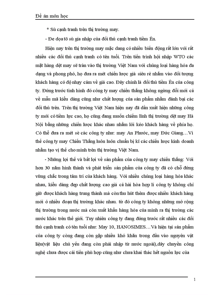 image for page Sản phẩm dệt may xét từ góc độ marketing và các giải pháp về sản phẩm trong hoạt động marketing của công ty may chiến thắng 1