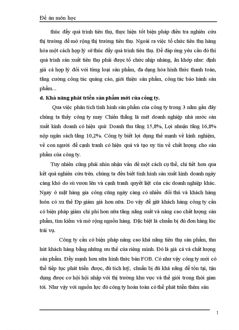 image for page Sản phẩm dệt may xét từ góc độ marketing và các giải pháp về sản phẩm trong hoạt động marketing của công ty may chiến thắng 1