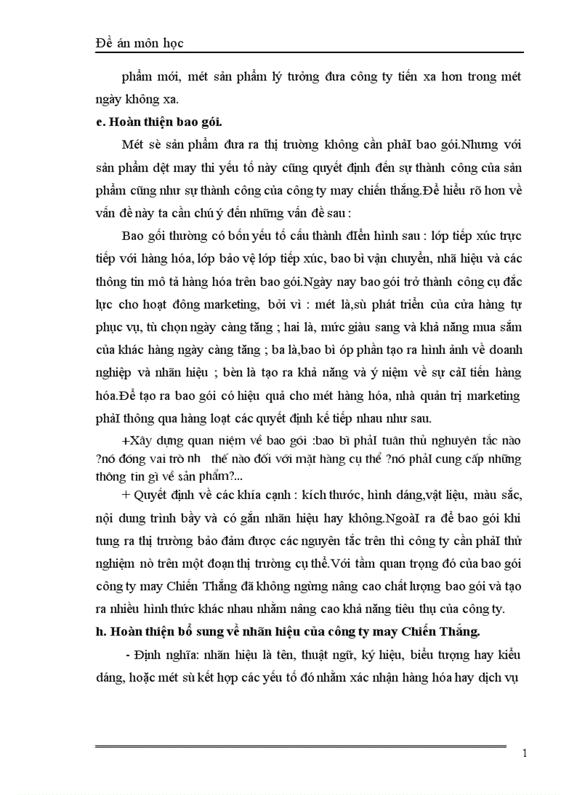 image for page Sản phẩm dệt may xét từ góc độ marketing và các giải pháp về sản phẩm trong hoạt động marketing của công ty may chiến thắng 1