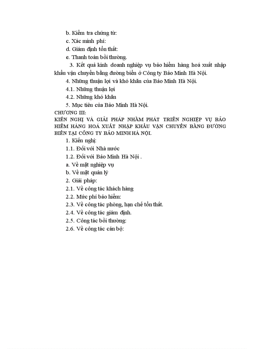 image for page Tình hình triển khai nghiệp vụ bảo hiểm hàng hoá xuất nhập khẩu vận chuyển bằng đường biển tại Bảo Minh Hà Nội 1
