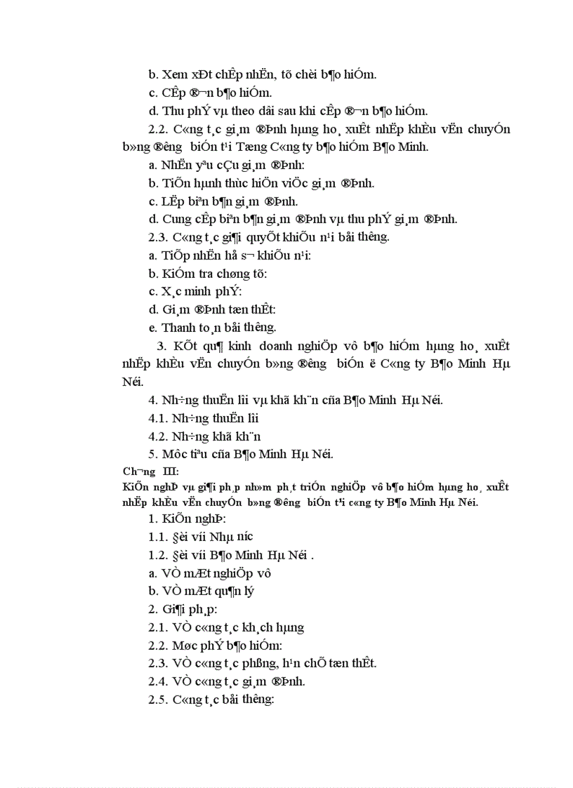 image for page Tình hình triển khai nghiệp vụ bảo hiểm hàng hoá xuất nhập khẩu vận chuyển bằng đường biển tại Bảo Minh Hà Nội 1
