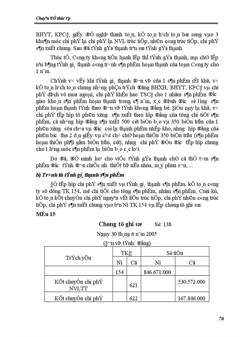 image for page Kế toán chi phí sản xuất và tính giá thành sản phẩm tại Công ty Cơ khí và sửa chữa công trình cầu đường bộ II 1