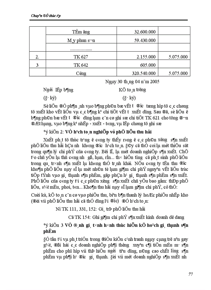 image for page Kế toán chi phí sản xuất và tính giá thành sản phẩm tại Công ty Cơ khí và sửa chữa công trình cầu đường bộ II 1