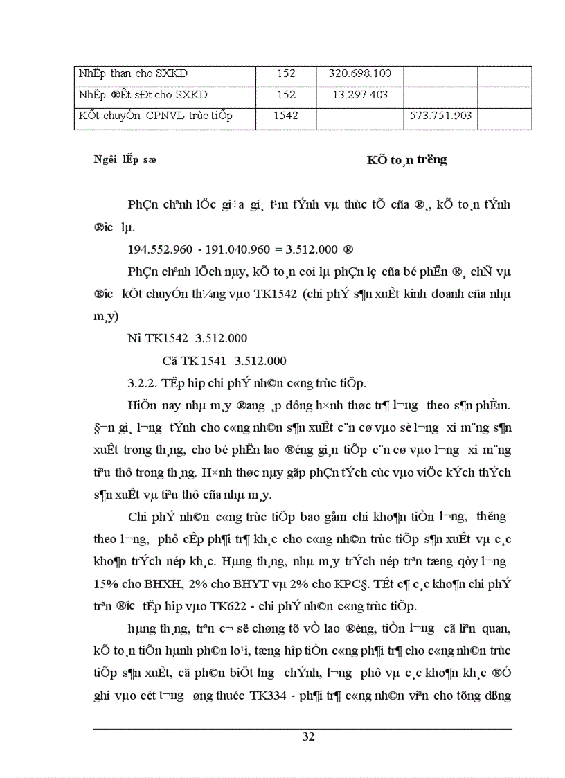 image for page Tình hình thực tế về công tác kế toán tập hợp chi phí sản xuất và tình giá thành sản phẩm ở Nhà máy xi măng Sông Đà thuộc công ty xây lắp vật tư vận tải Sông Đà