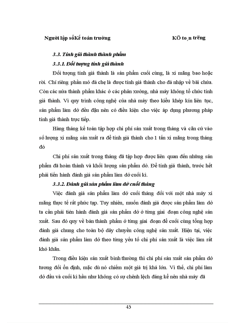 image for page Tình hình thực tế về công tác kế toán tập hợp chi phí sản xuất và tình giá thành sản phẩm ở Nhà máy xi măng Sông Đà thuộc công ty xây lắp vật tư vận tải Sông Đà