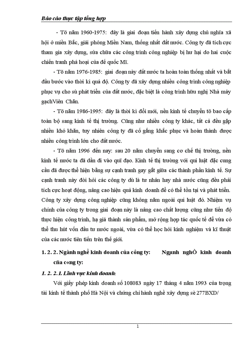 image for page Báo cáo thực tập tổng hợp tại công ty Xây dựng Công nghiệp Hà Nội